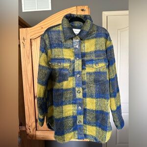 NWT thick plaid shacket